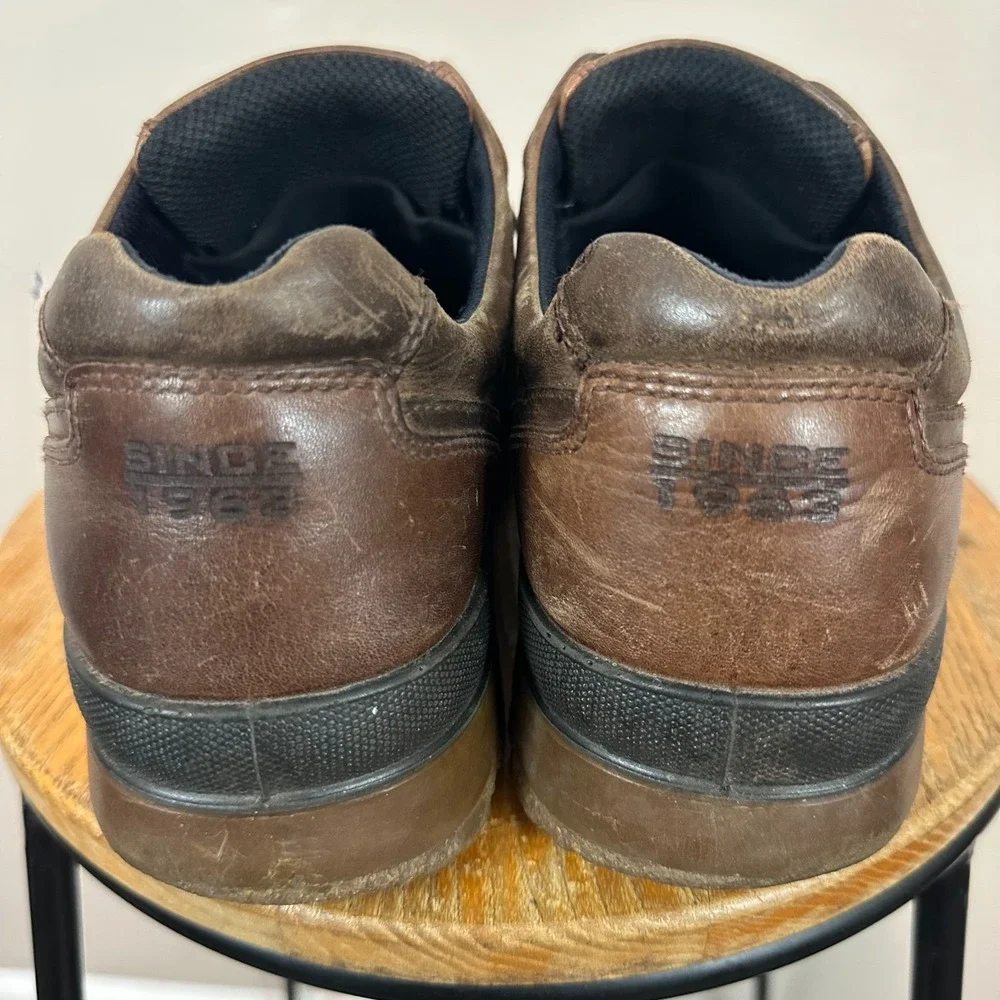 Ecco Track 25 Mens 43 US 9-9.5 Hiking Shoes Brown Leather Waterproof Gore Tex